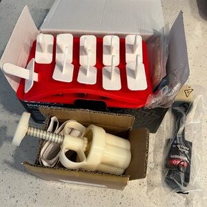 Ice pop maker, cookie stamp set, pastry brush